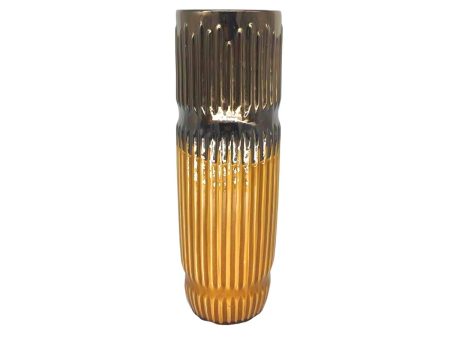 Vase Romimex Mustard Ceramic 13 x 42 x 13 cm For Sale