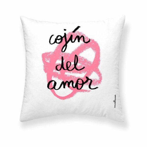 Cushion cover Decolores Amor Multicolour 50 x 50 cm Cotton Spanish Sale