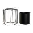 Planter DKD Home Decor Black Metal 26 x 26 x 26 cm Cheap