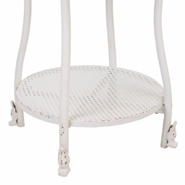 Centre Table Alexandra House Living White Glass Iron 50 x 60 x 50 cm Online Hot Sale