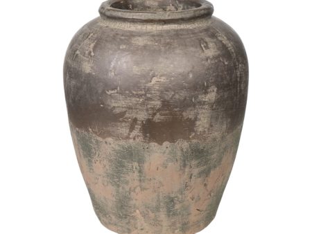 Vase Romimex Brown Grey Terracotta Aged finish 26 x 32 x 26 cm Fashion