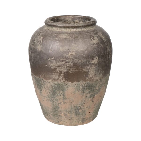 Vase Romimex Brown Grey Terracotta Aged finish 26 x 32 x 26 cm Fashion