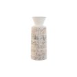 Vase Home ESPRIT White Natural Mango wood Colonial 15 x 15 x 22,5 cm For Sale