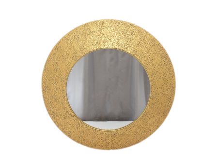 Wall mirror Romimex Golden 92 x 92 x 9 cm Circle Online Sale