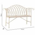 Bench Alexandra House Living White Iron 50 x 88 x 110 cm For Discount