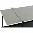 Console DKD Home Decor Black Metal White Marble Modern (120 x 40 x 80 cm) Online Hot Sale