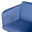 Armchair Synthetic Fabric Blue Metal For Sale