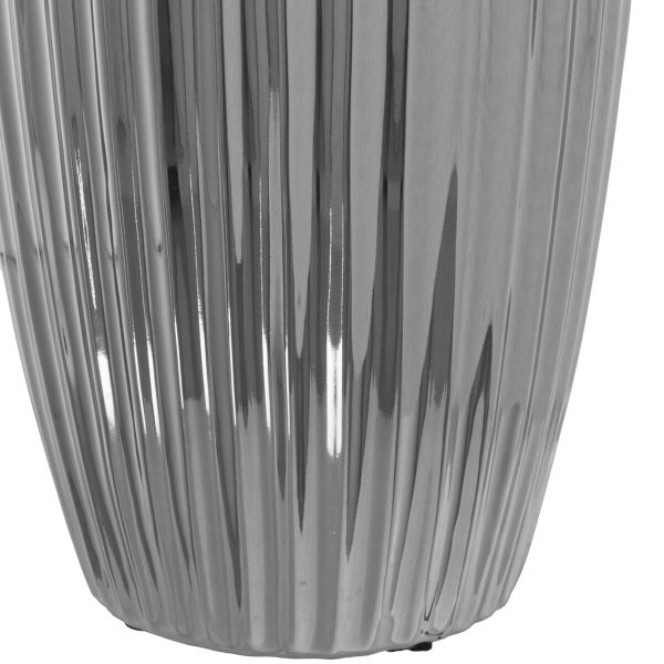 Vase Alexandra House Living Silver Ceramic 18 x 18 x 40 cm on Sale