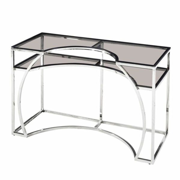 Console DKD Home Decor Silver Crystal Steel (120 x 50 x 75 cm) For Sale