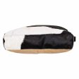 Cushion Alexandra House Living White Black Leather 10 x 48 x 48 cm Hot on Sale