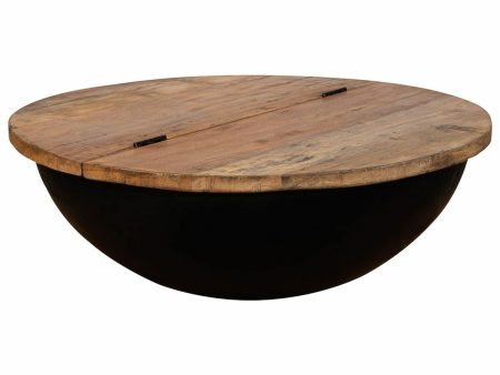 Centre Table Alexandra House Living Black Iron Mango wood 86 x 30 x 86 cm Sale