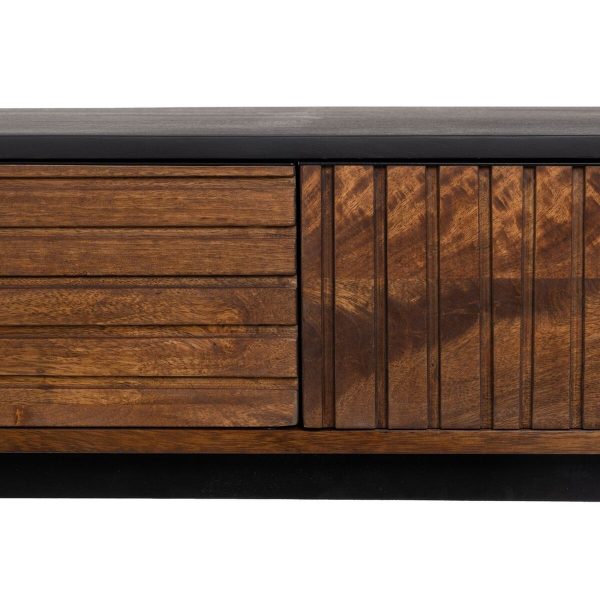 Console ABNER Brown Black Metal Iron Mango wood 110 x 40 x 76 cm Online Sale