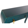 Console DKD Home Decor Fir Blue MDF Wood 96 x 26 x 80 cm Online Hot Sale