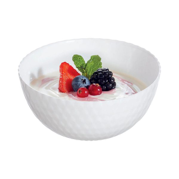 Bowl Luminarc Pampille Blanco White Glass 13 cm (24 Units) For Sale