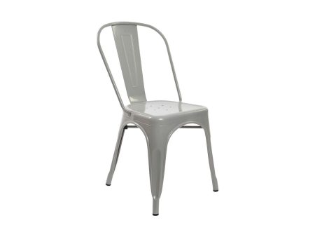 Chair DKD Home Decor Grey Metal 53 x 45 x 85 cm For Cheap