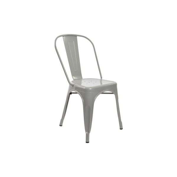 Chair DKD Home Decor Grey Metal 53 x 45 x 85 cm For Cheap