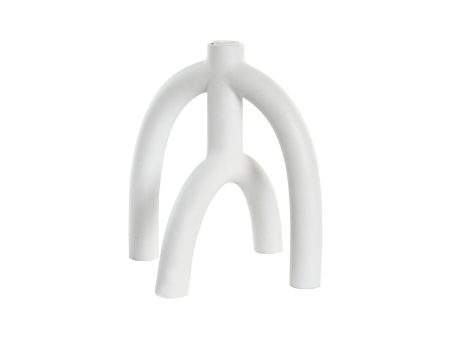 Candle Holder DKD Home Decor Scandi 21,5 x 21,5 x 23 cm White Resin For Sale