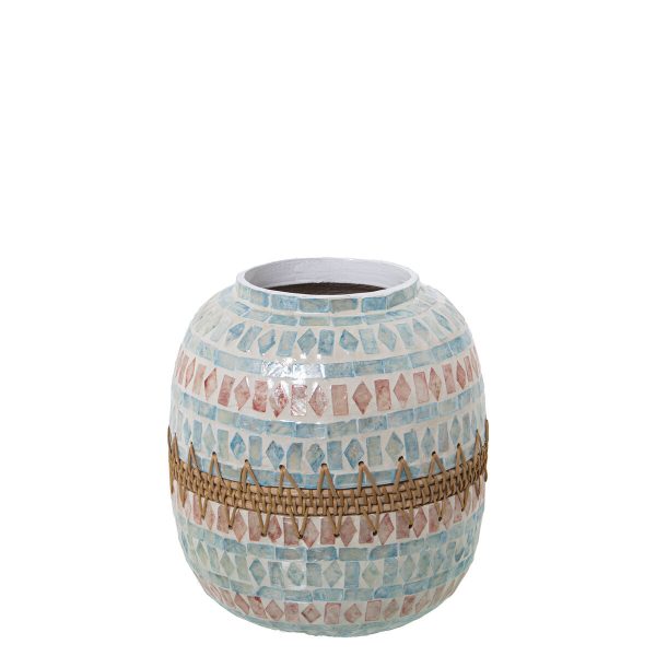 Vase Alexandra House Living Mother of pearl 20 x 20 x 23 cm For Cheap