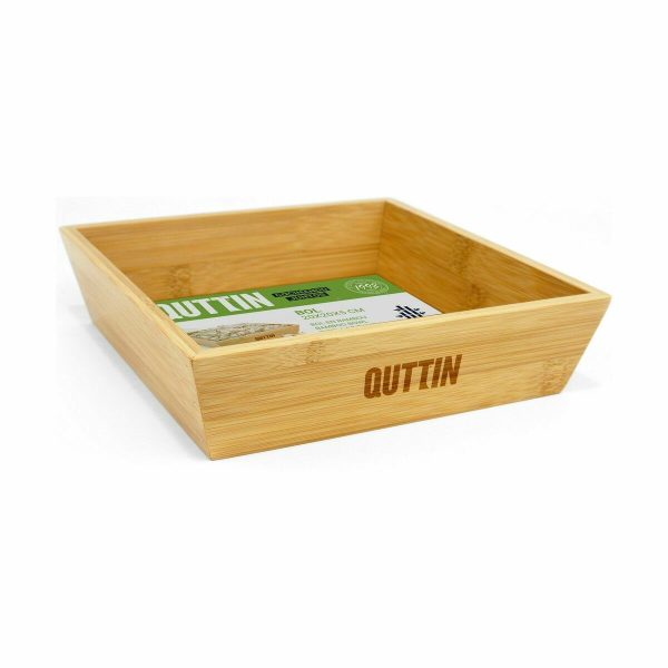 Bowl Quttin Brown Bamboo 20 x 20 x 5 cm (12 Units) on Sale