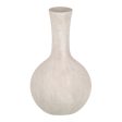 Vase Cream Ceramic Sand 19 x 19 x 35 cm Online