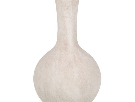 Vase Cream Ceramic Sand 19 x 19 x 35 cm Online