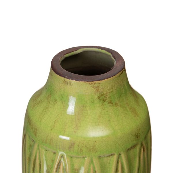 Vase Ceramic Pistachio 15 x 15 x 27,5 cm Supply