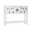 Console DKD Home Decor White Silver Fir MDF Wood (95 x 24 x 79 cm) Online Sale