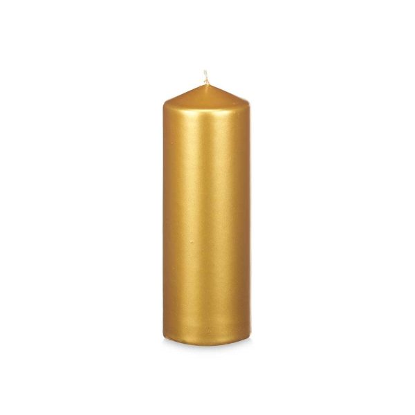 Candle Acorde 92540 Golden 7 x 20 x 7 cm (12 Units) For Cheap