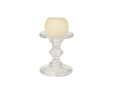 Candleholder Romimex Transparent Glass 13 x 19 x 13 cm Supply