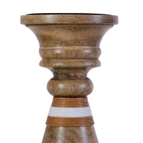 Candleholder Brown Mango wood 12 x 12 x 23 cm Online Sale