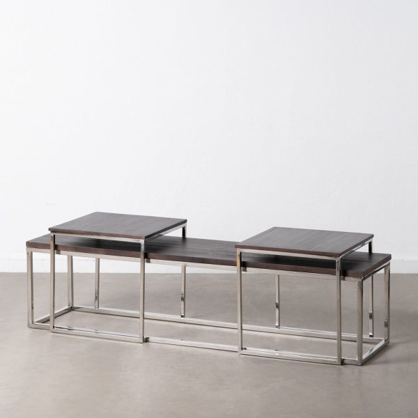 Centre Table 152 x 38,5 x 38,5 cm Metal Wood 3 Units Fashion