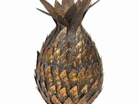 Candle Holder Alexandra House Living Golden Iron 18 x 28 x 18 cm Pineapple on Sale