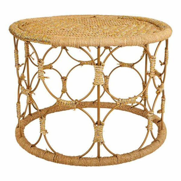 Centre Table Alexandra House Living Brown Rope Iron 60 x 40 x 60 cm Online