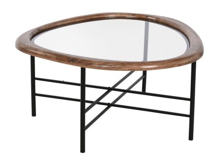 Centre Table Home ESPRIT Brown Black Natural Crystal Fir wood 76 x 81 x 38 cm For Sale