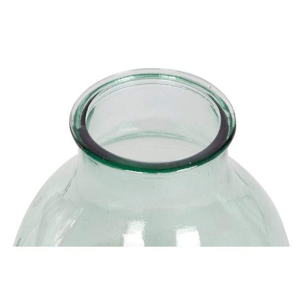 Vase DKD Home Decor 29 x 29 x 36 cm Green Tempered Glass Discount