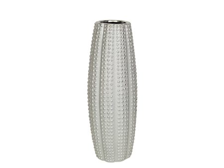 Vase Romimex Silver Porcelain 15 x 40 x 15 cm Online Sale