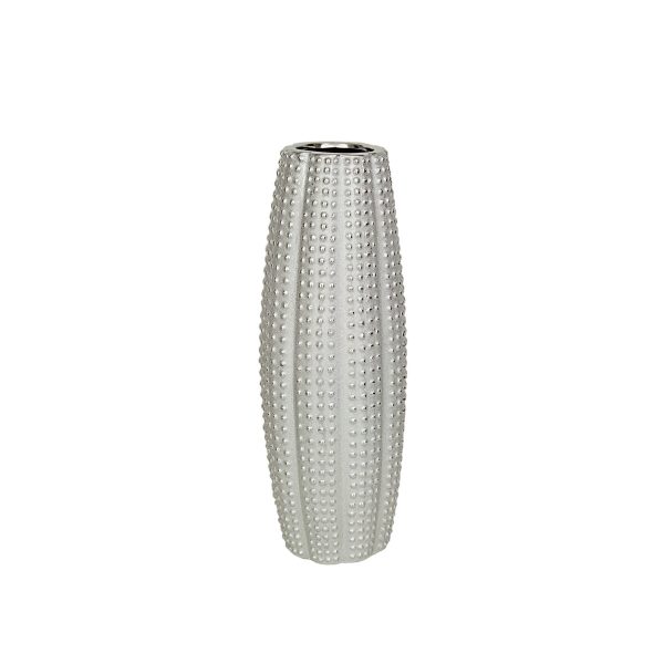 Vase Romimex Silver Porcelain 15 x 40 x 15 cm Online Sale