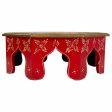 Centre Table Alexandra House Living White Red Brass MDF Wood 40 x 15 x 40 cm For Sale