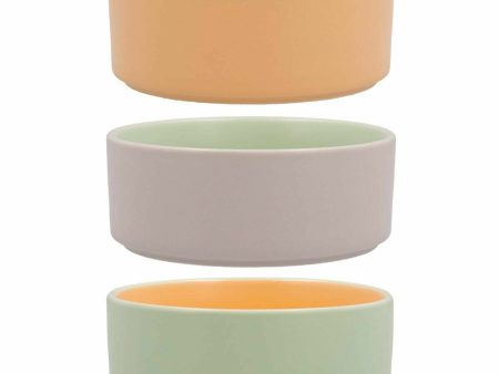 Bowl Quid Vitamina Bicoloured Ceramic 13 x 13 x 5,2 cm (6 Units) Cheap