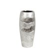 Vase Romimex Silver Ceramic 14 x 30 x 14 cm For Cheap