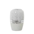 Vase Alexandra House Living White Silver Ceramic 13 x 20 cm Online Hot Sale