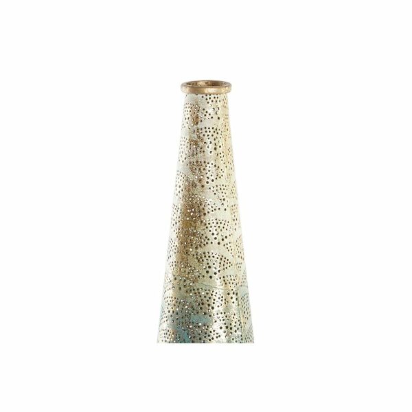 Vase DKD Home Decor 18 x 18 x 75 cm Aged finish Metal Tricolour Arab Cheap