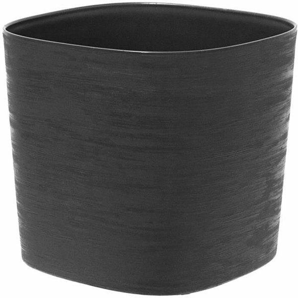 Planter Garden ID Respect Black 20 x 20 cm Hot on Sale