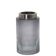 Vase Alexandra House Living Grey Golden Crystal 12 x 20 cm Fashion