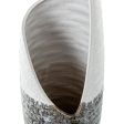 Vase Alexandra House Living White Grey Ceramic 11 x 49 cm For Discount