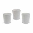 Planter Pattern White Ceramic 12,3 x 12 x 12,3 cm (144 Units) Online Hot Sale