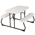 Child s Table Lifetime Cream Foldable Picnic 82,5 x 53,5 x 90 cm Steel Plastic Online now