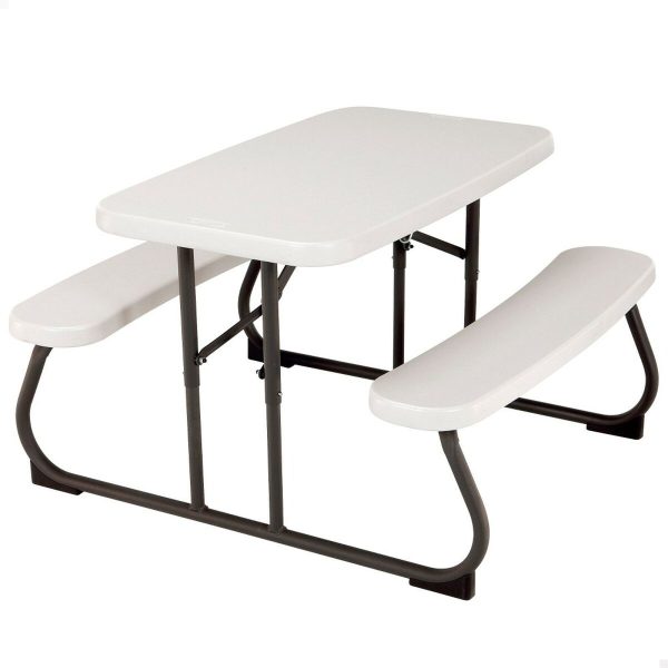 Child s Table Lifetime Cream Foldable Picnic 82,5 x 53,5 x 90 cm Steel Plastic Online now