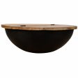 Centre Table Alexandra House Living Black Iron Mango wood 86 x 30 x 86 cm Sale