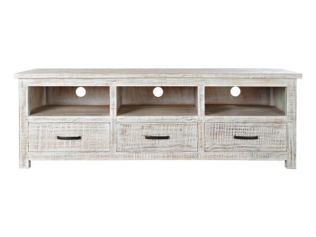 TV furniture DKD Home Decor 158 x 50 x 54 cm White Mango wood Cheap